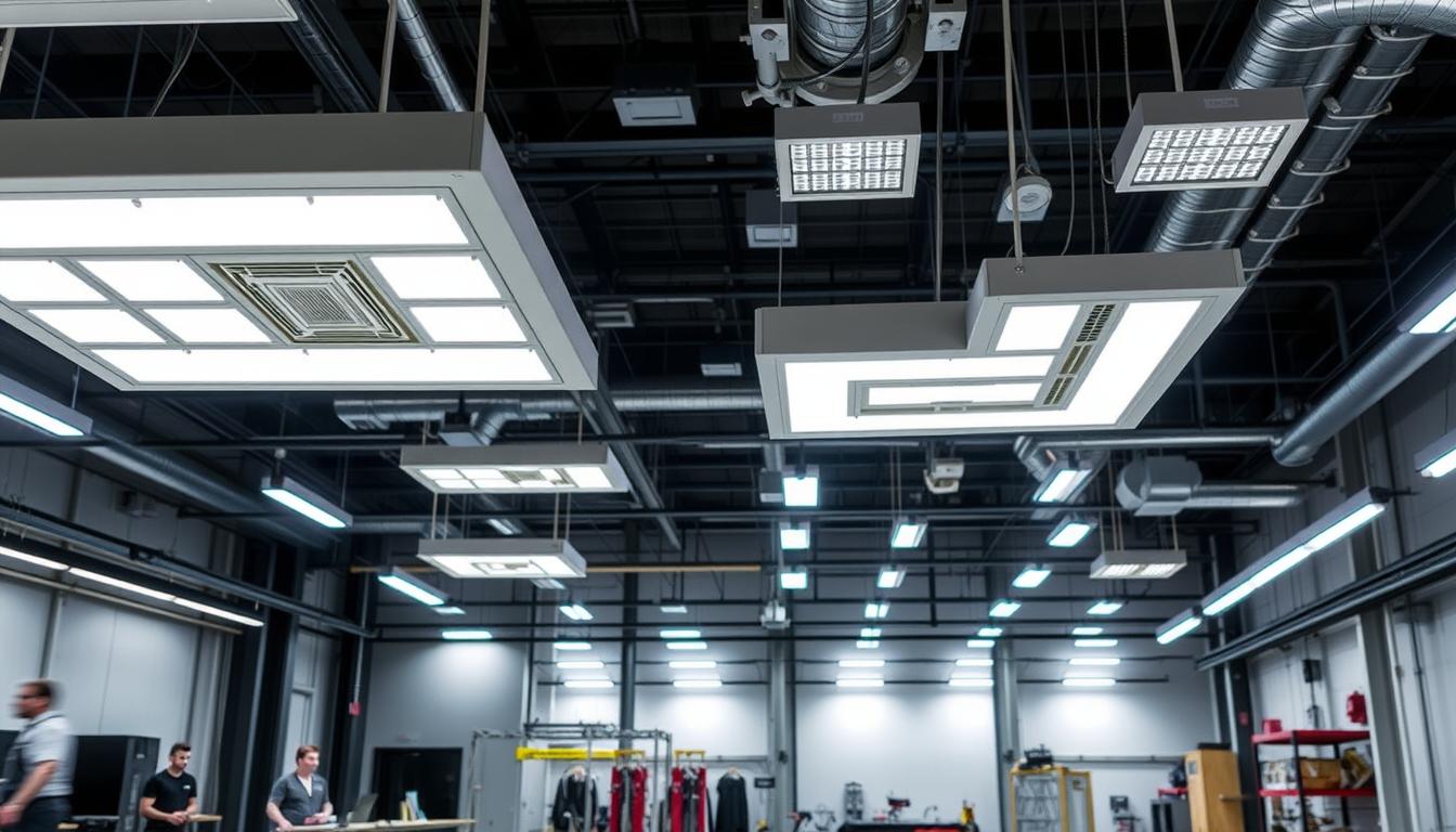 soluções de iluminação industrial